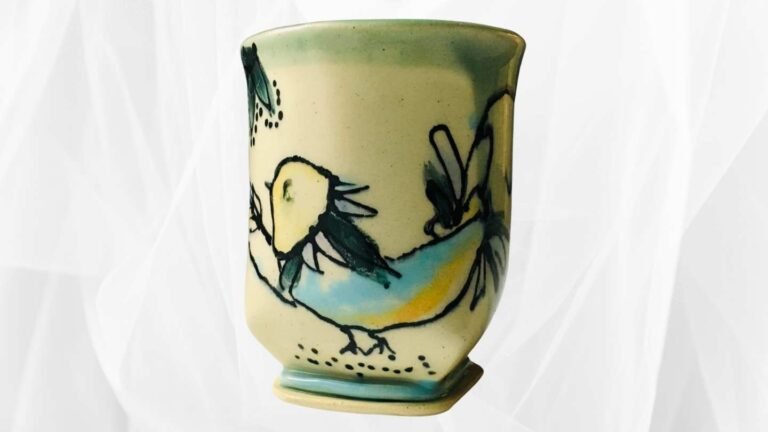 Mad Monkey Studio Hand Painted Bird Using Home Made Underglazes