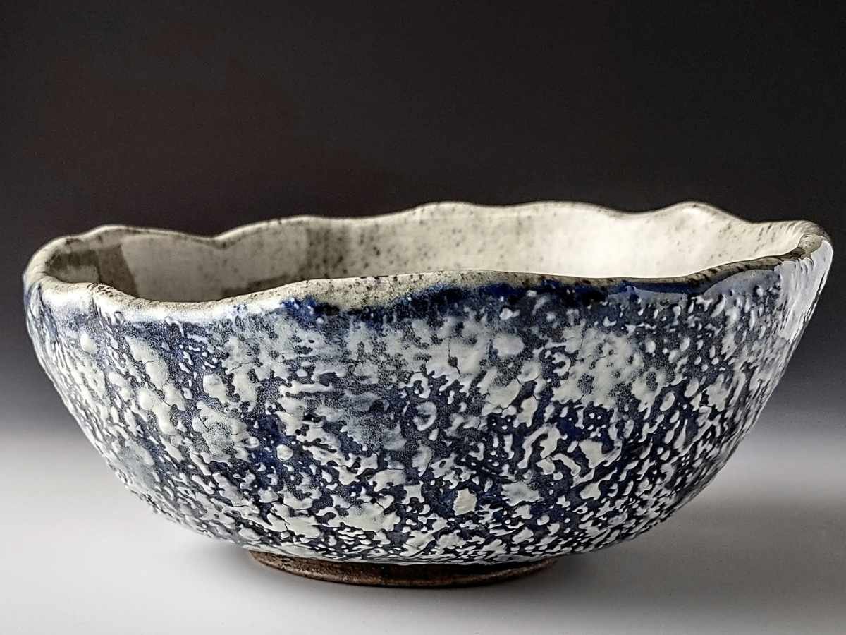 Mad Monkey Ceramic Studio Heavy Textured Pottery Functional Bowl 