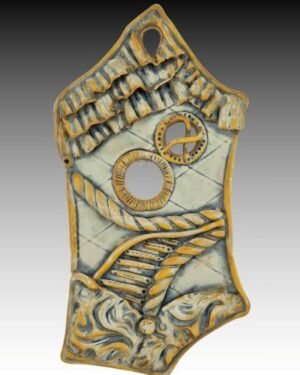 Red Deer Artist Hand Built Fantasy House In Ceramic